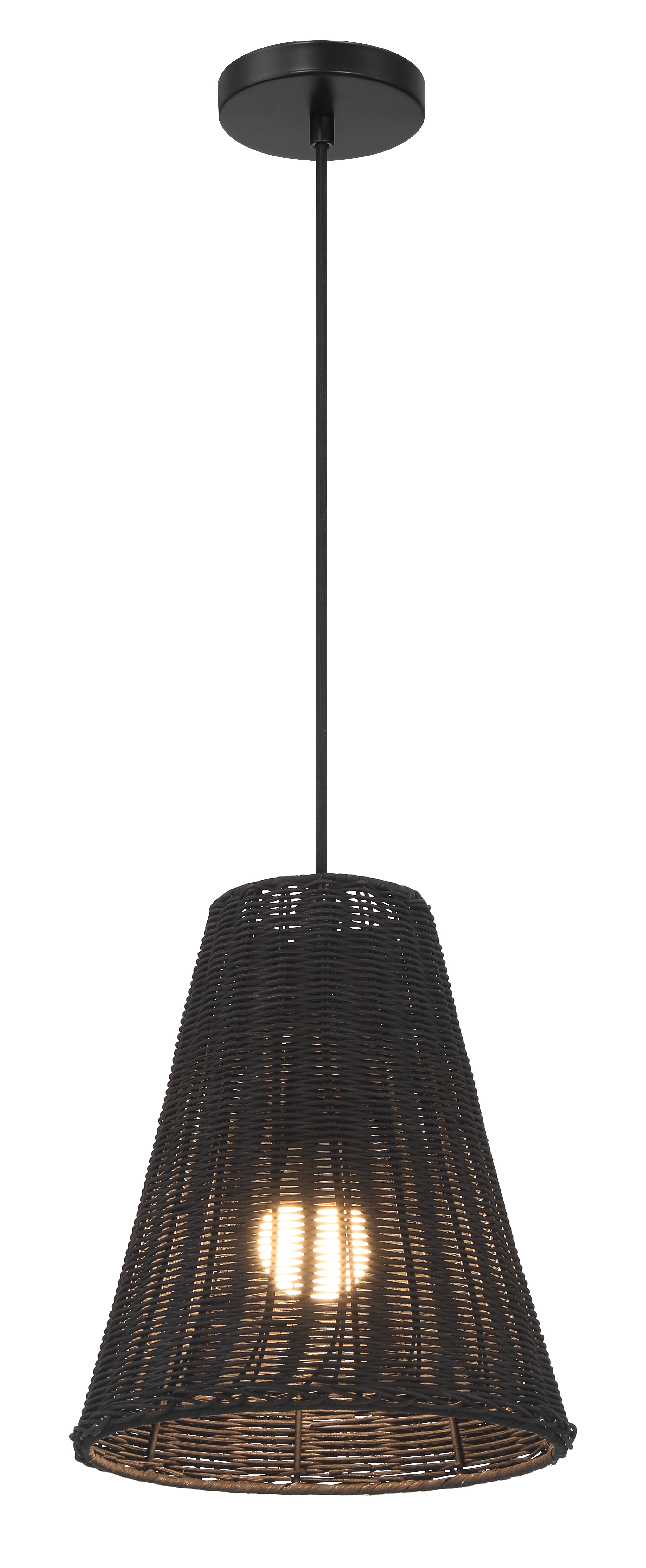 Sonoma Pendant | 10.25" | Black Wicker - Image 4
