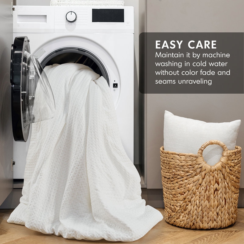 Bora Waffle Weave Textured Microfiber Comforter Set - Image 2