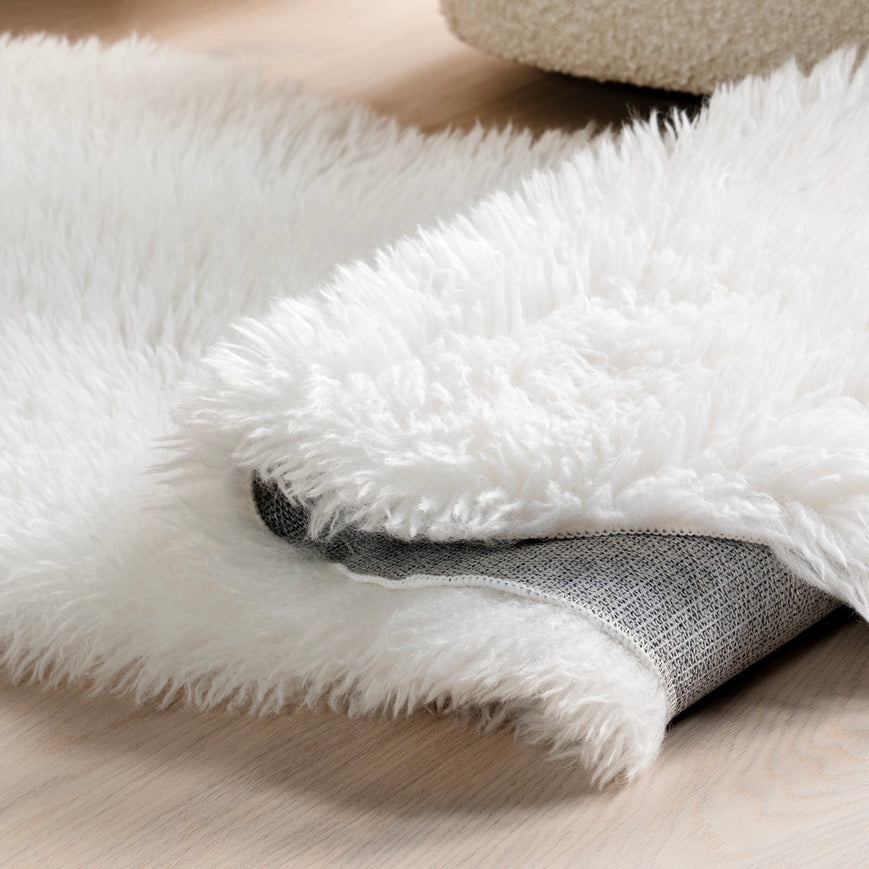 Salome Plush Faux Sheepskin Machine Washable Area Rug - Image 3