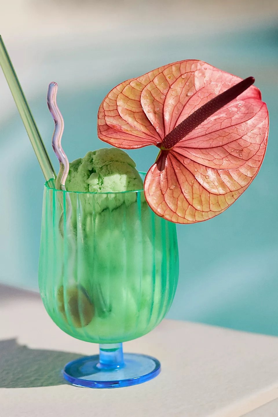 Raquel Scallop Acrylic Goblets, Set of 4 - Image 1