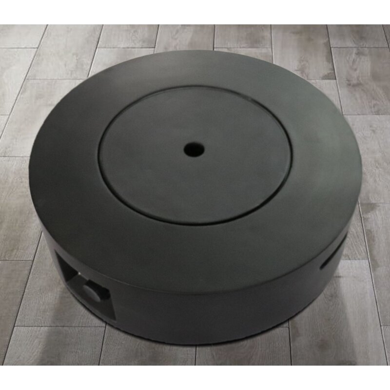 Latitude 11'' H x 30'' W Concrete Outdoor Fire Pit Table with Lid - Image 2