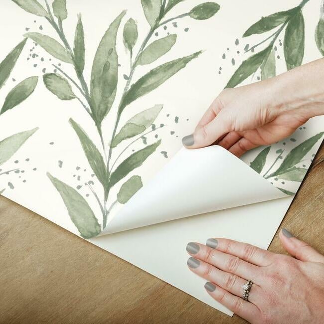 Olive Branch Premium Peel + Stick Wallpaper - Image 3