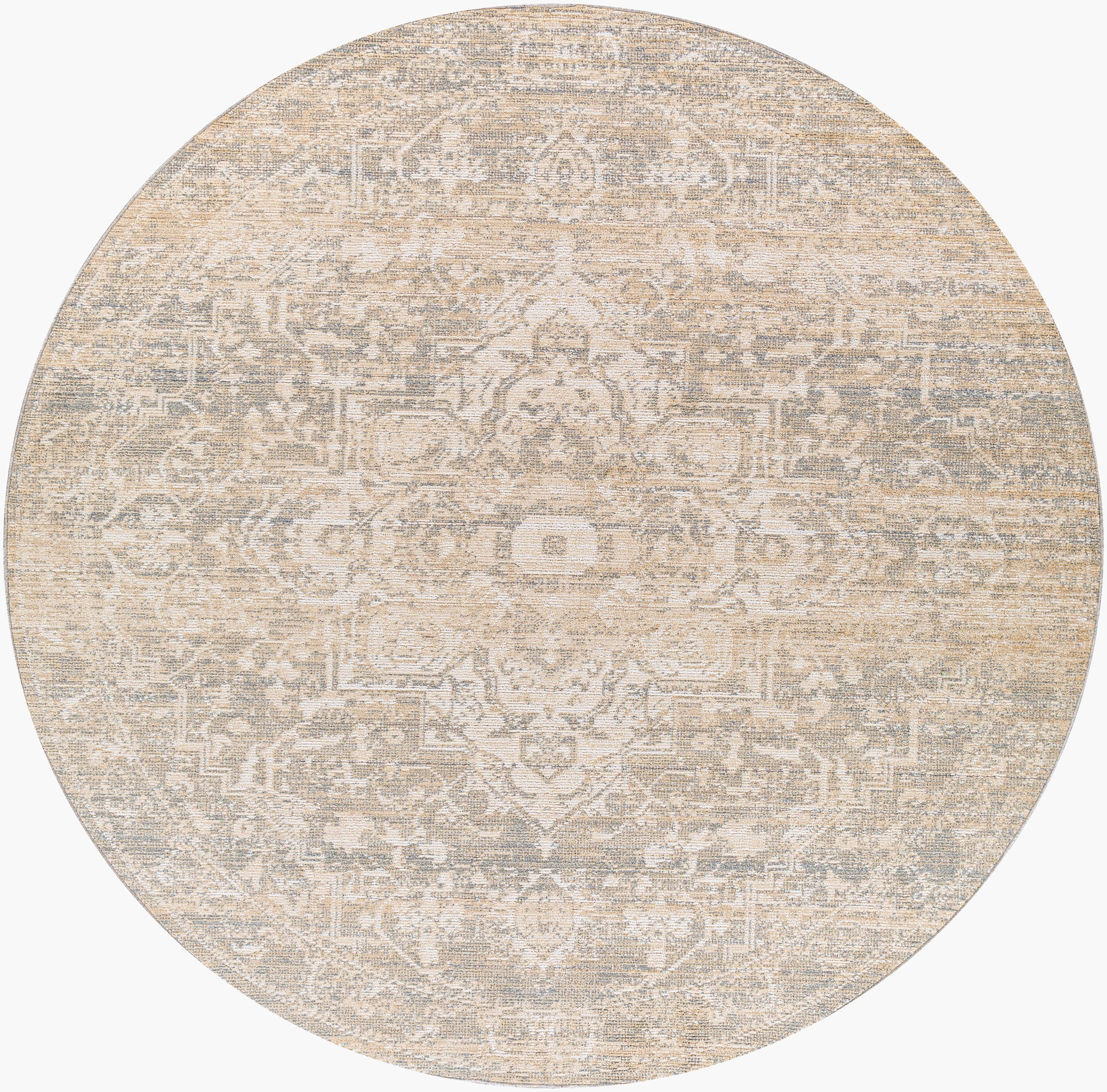 Amore Beige Indoor 7'10" x 7'10" Machine Woven Rug - Image 0