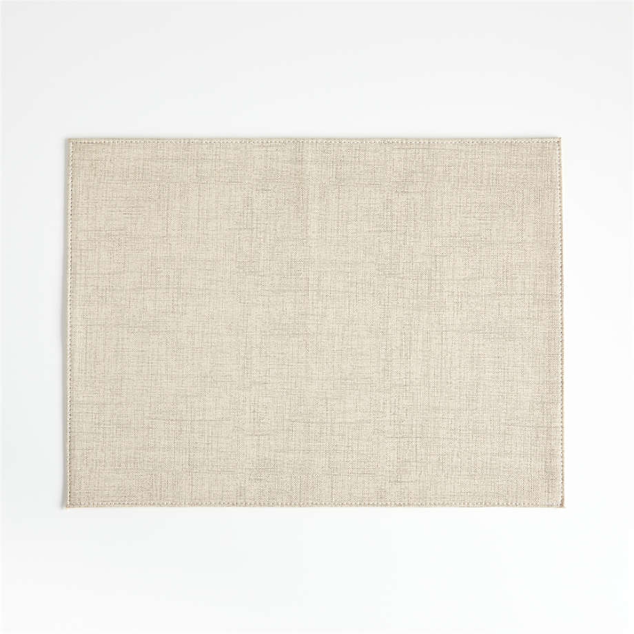 Shiloh Rectangular Taupe Easy-Clean Placemat - Image 0