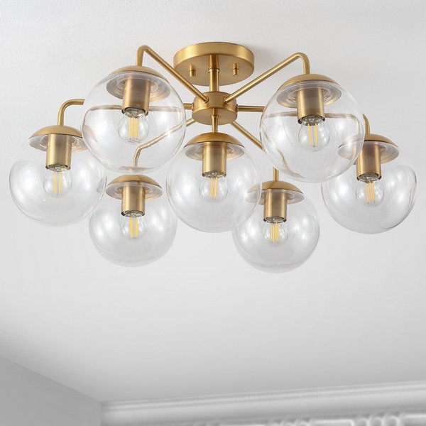Camdyn 7Lt 25" Flush Mount - Brass - Image 5