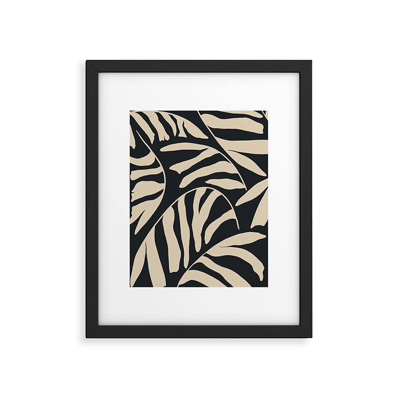 Palm 3 by Jae Polgar - Framed Art Print Modern Black 24" x 36" - Image 0