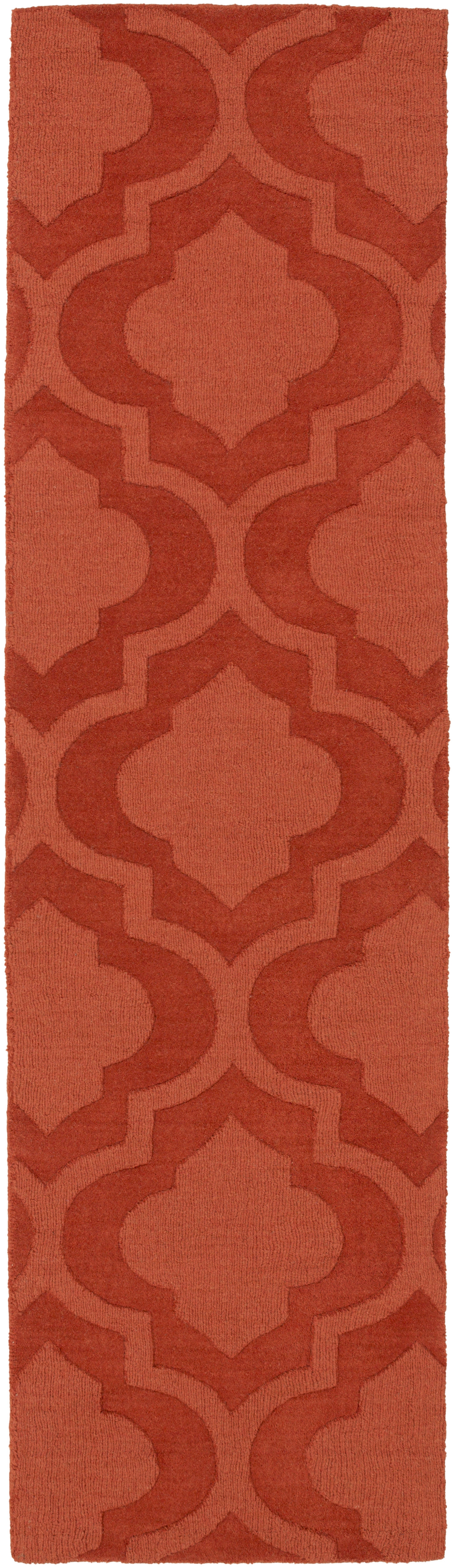 Central Park Red Indoor 2'3" x 10' Handmade Rug - Image 0