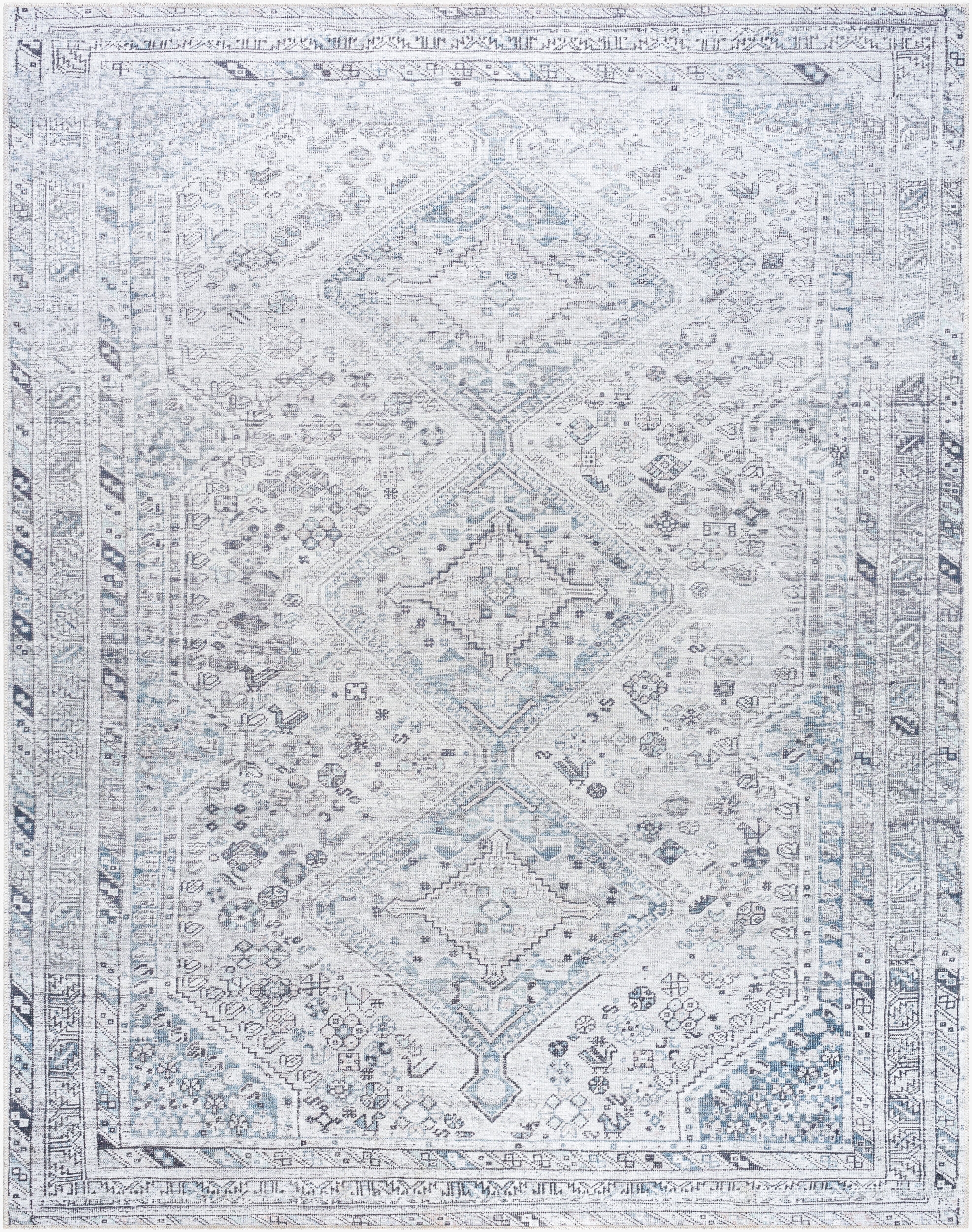 Amelie Gray Indoor 7'10" x 10'2" Machine Woven Rug - Image 0