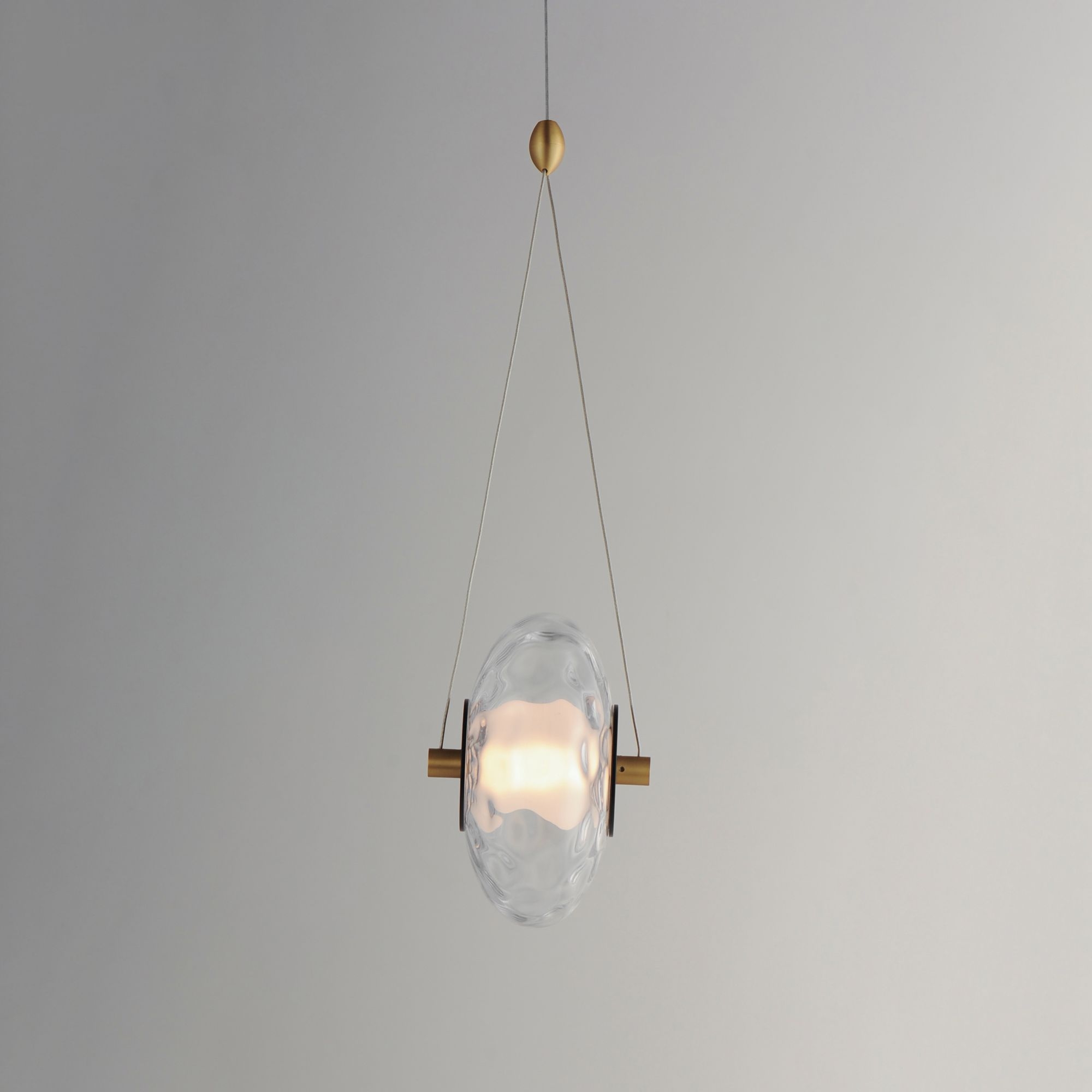 ET2 Amulet 8 1/2"W Black and Brass 3-Light LED Mini Pendant - Image 2