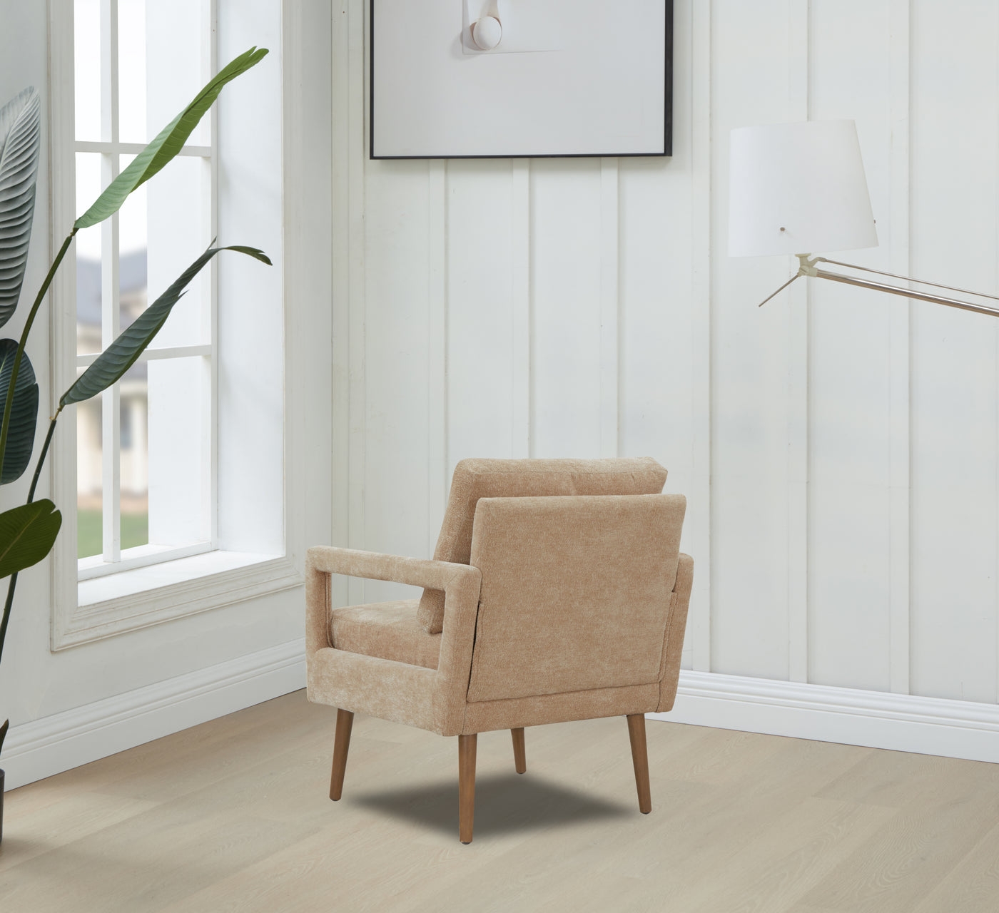 Contour & Co. | Mid-Century Chenille Accent Chair - Image 3