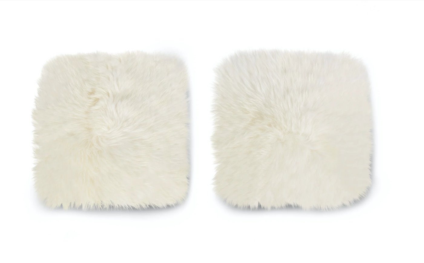 Lanna Ivory Sheepskin Seat Pad Set - Image 0