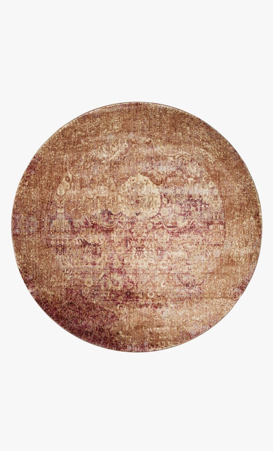 Loloi Anastasia Copper / Ivory 5'-3" x 5'-3" Round - Image 0