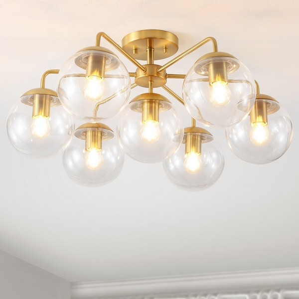 Camdyn 7Lt 25" Flush Mount - Brass - Image 3