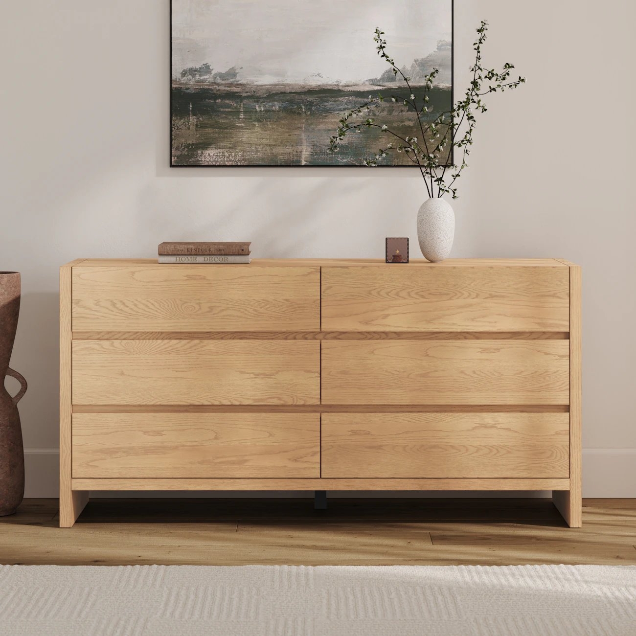 Leif 6-Drawer Double Dresser - White Oak - Image 0