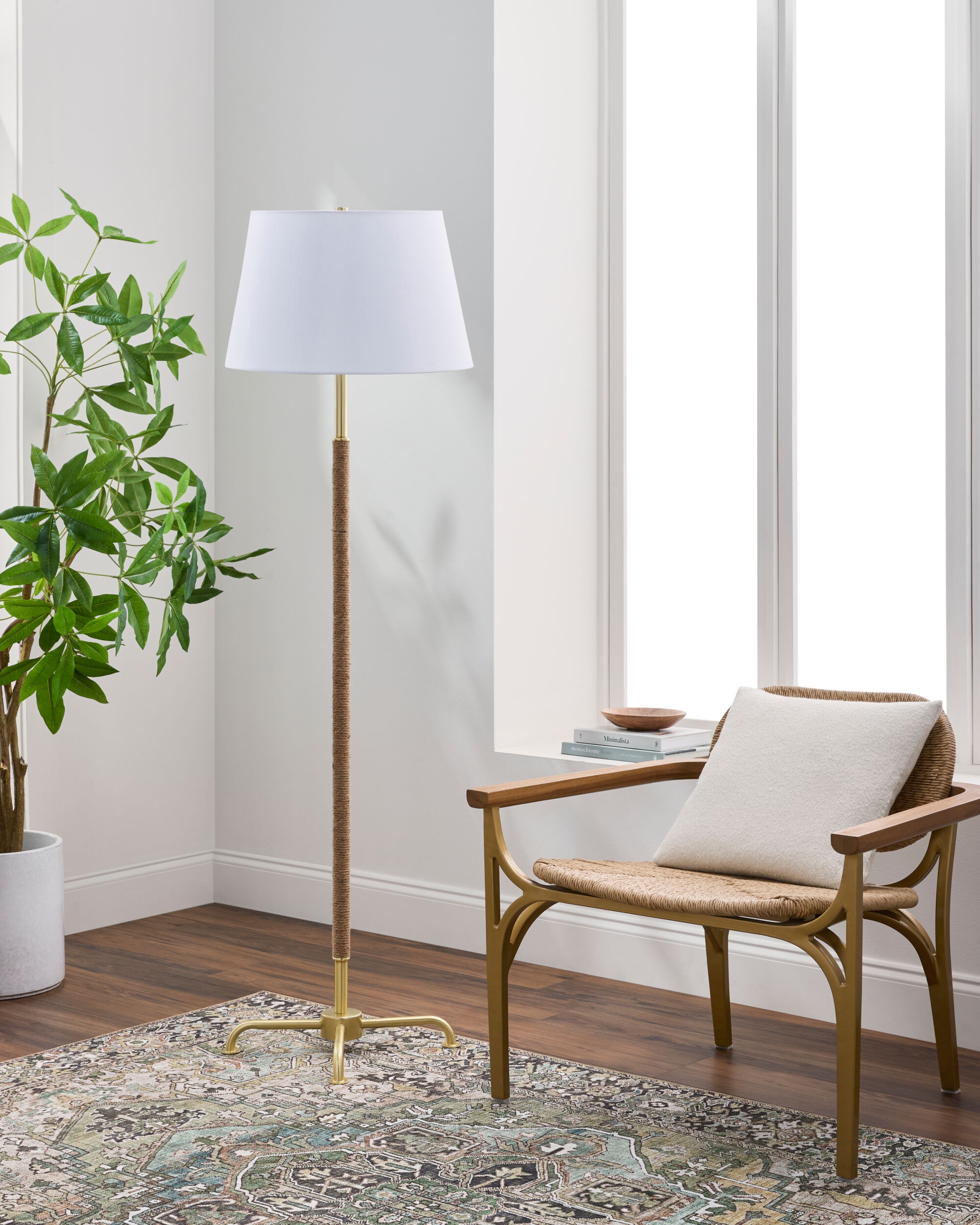 Livabliss Kamo  Plated 63"H x 18"W x 18"D Accent Floor Lamp - Image 1