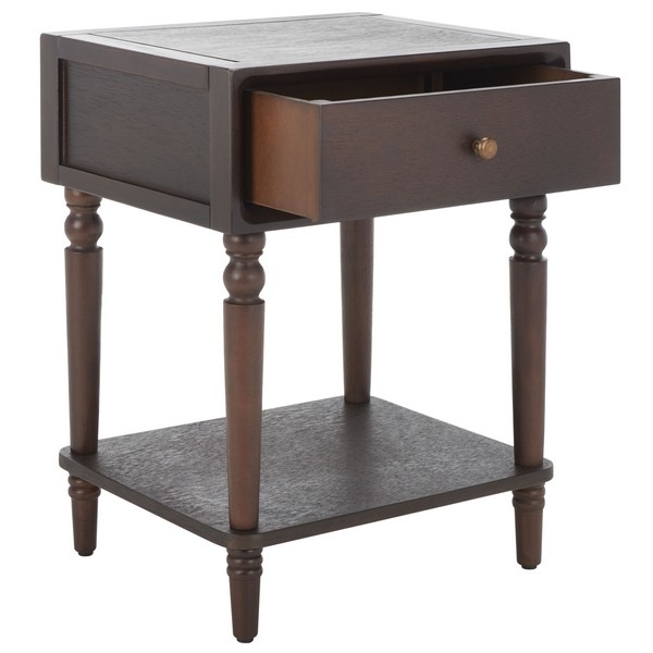 SIOBHAN ACCENT TABLE WITH STORAGE DRAWER / Walnut - Image 1