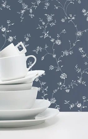 Galerie Wallcoverings Miniatures 3 Collection Floral Finesse Choke Wallpaper Roll - Image 1