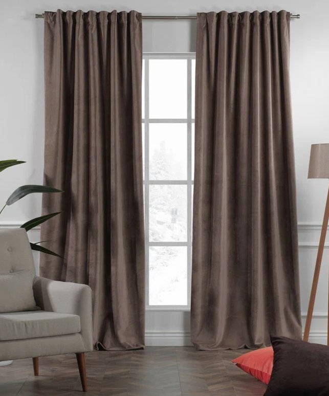 100% Blackout Matte Velvet Extra Wide & Extra Long Custom Made Single Panel - Image 0