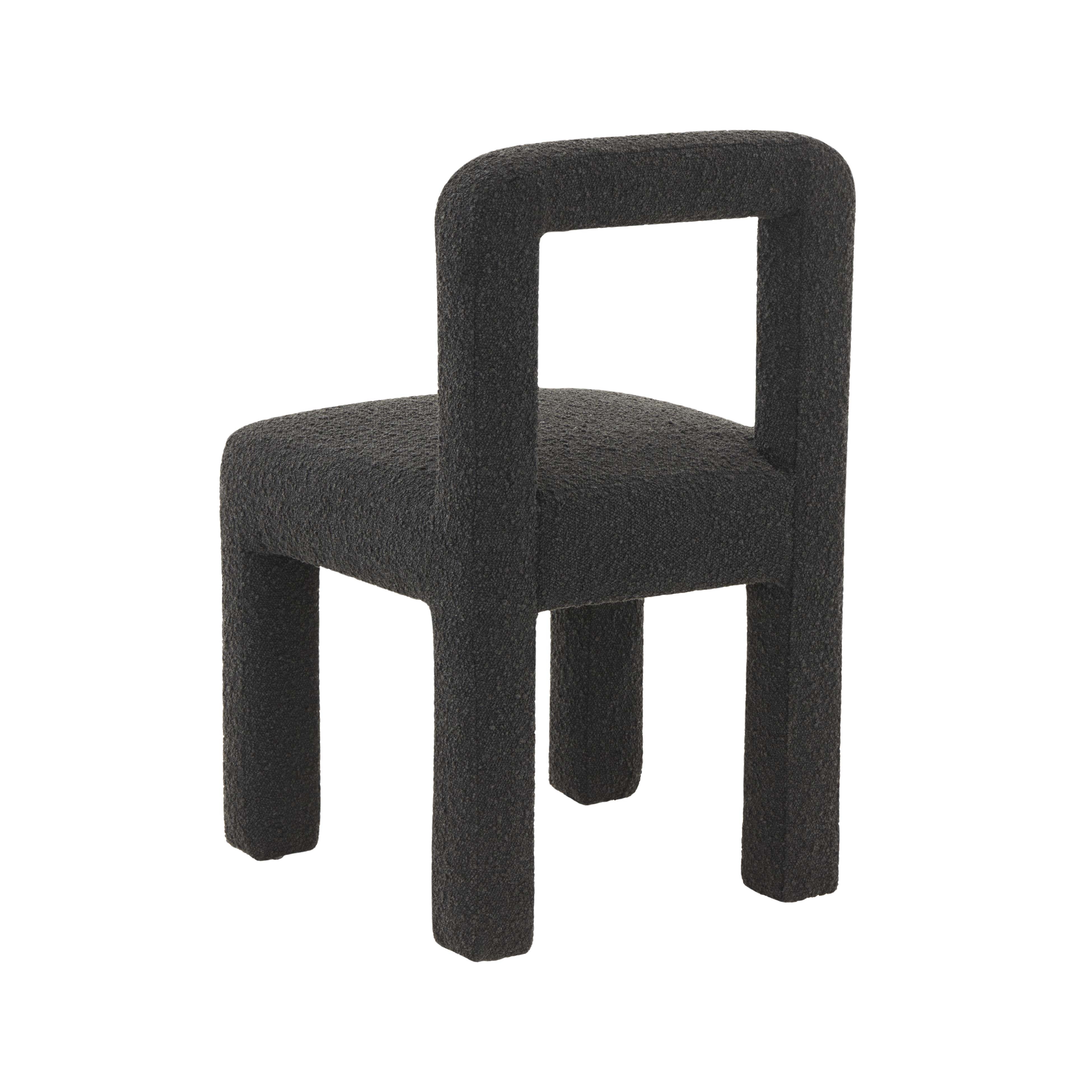 Hazel Black Boucle Dining Chair - Image 4