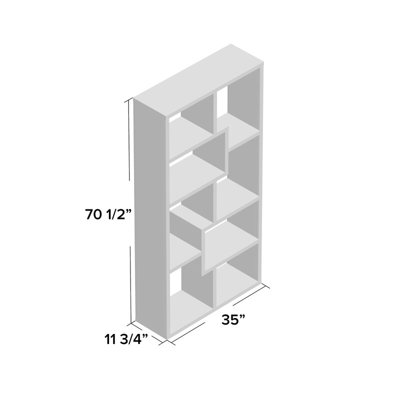 Tello 10-shelf Geometric Bookcase - Image 3