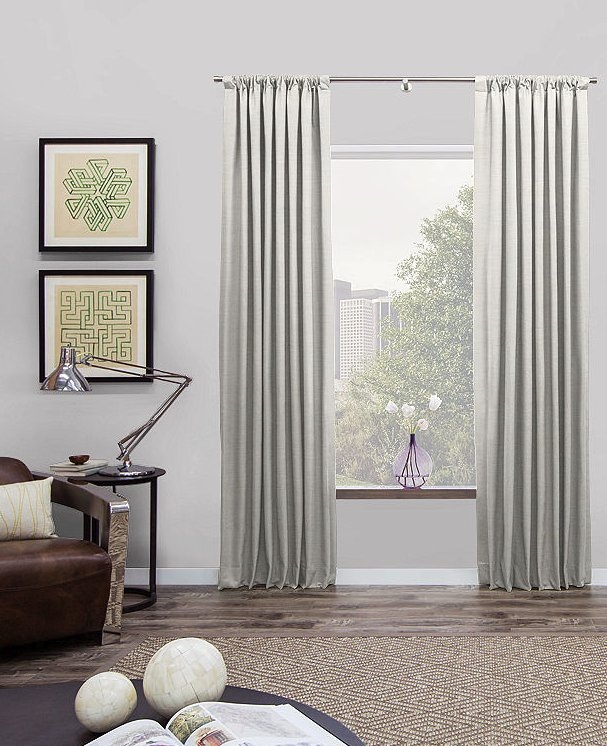 Rod Pocket Drapes, Pair, Alabaster (CUSTOM) - Image 0