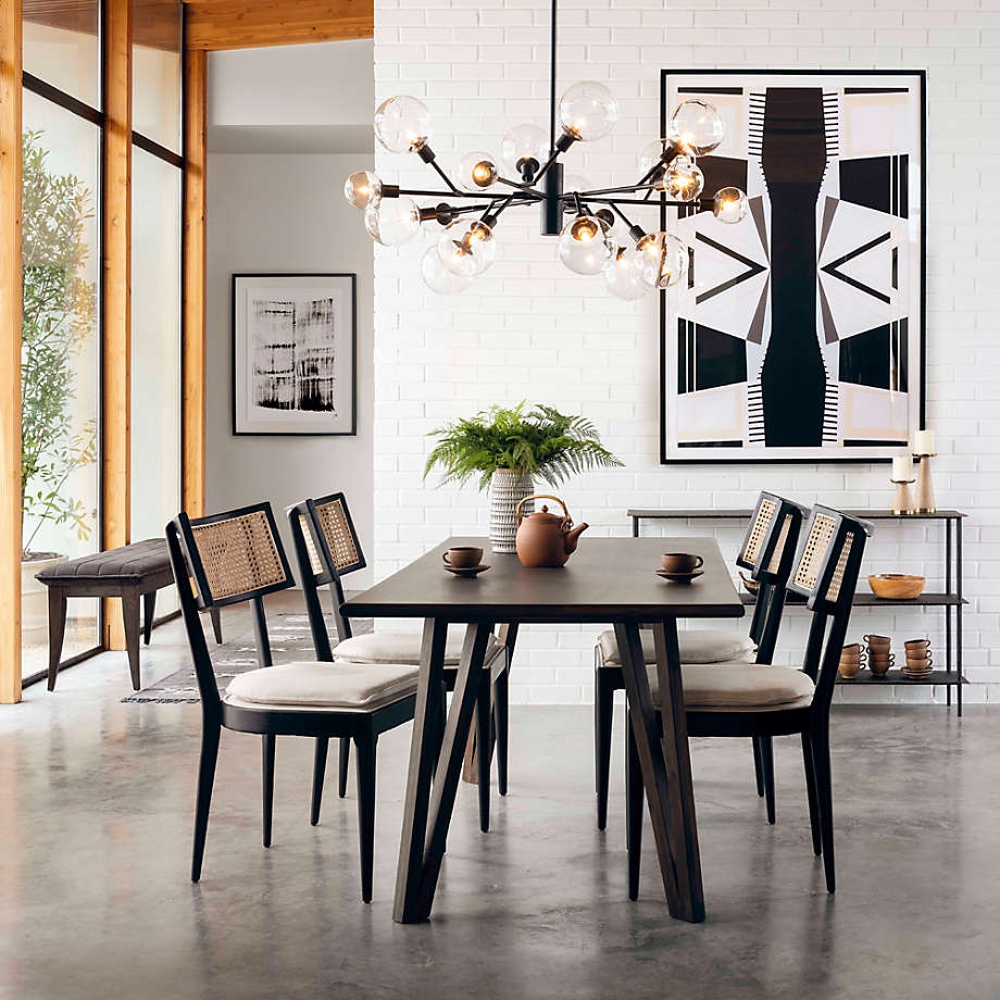 Libby Black Wood and Natural Cane Dining Chair - Image 9