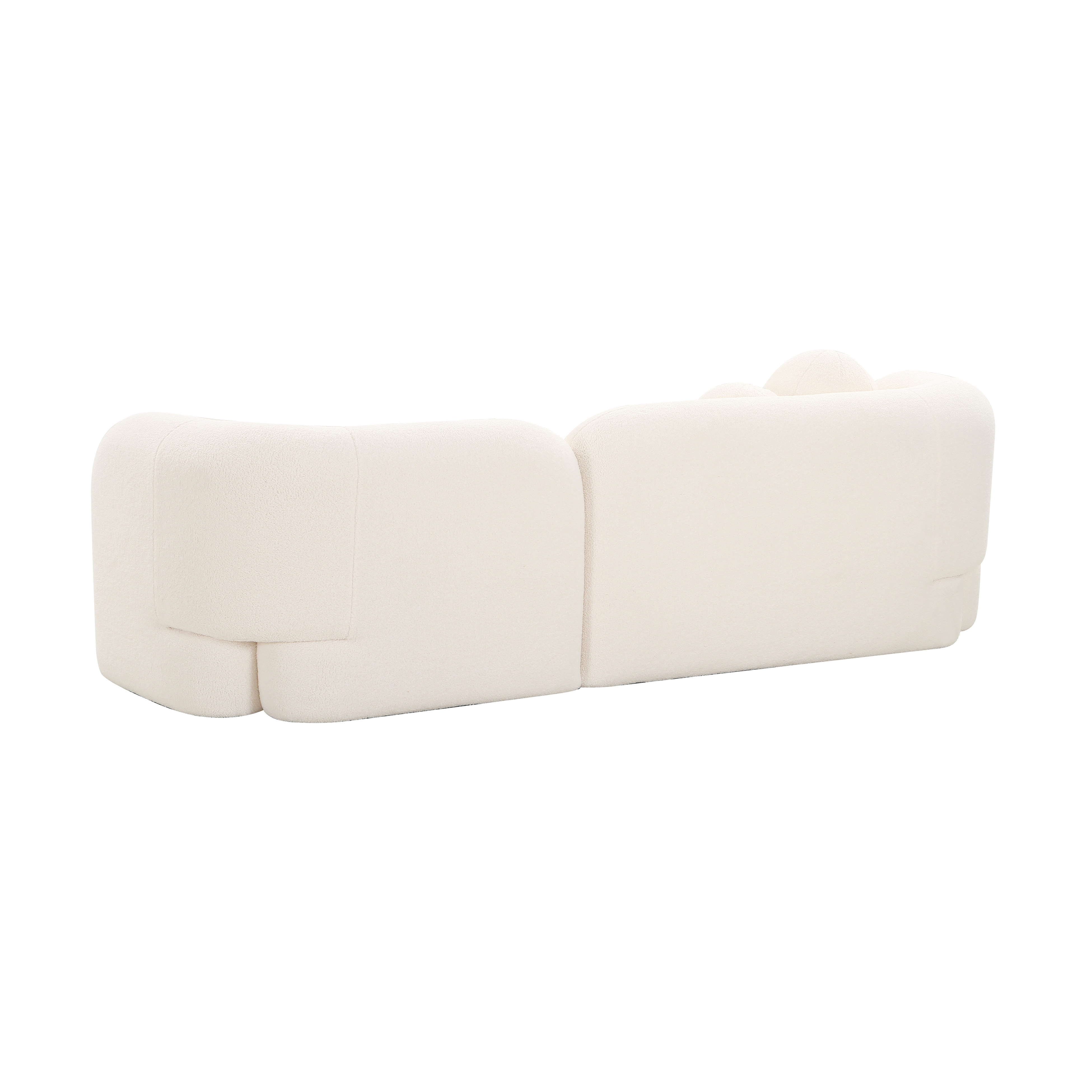 Amelie Cream Faux Fur Sofa - Image 4