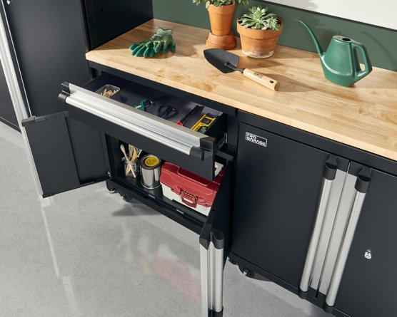 Progarage 4 Piece Cabinet & Workbench Set - Image 1