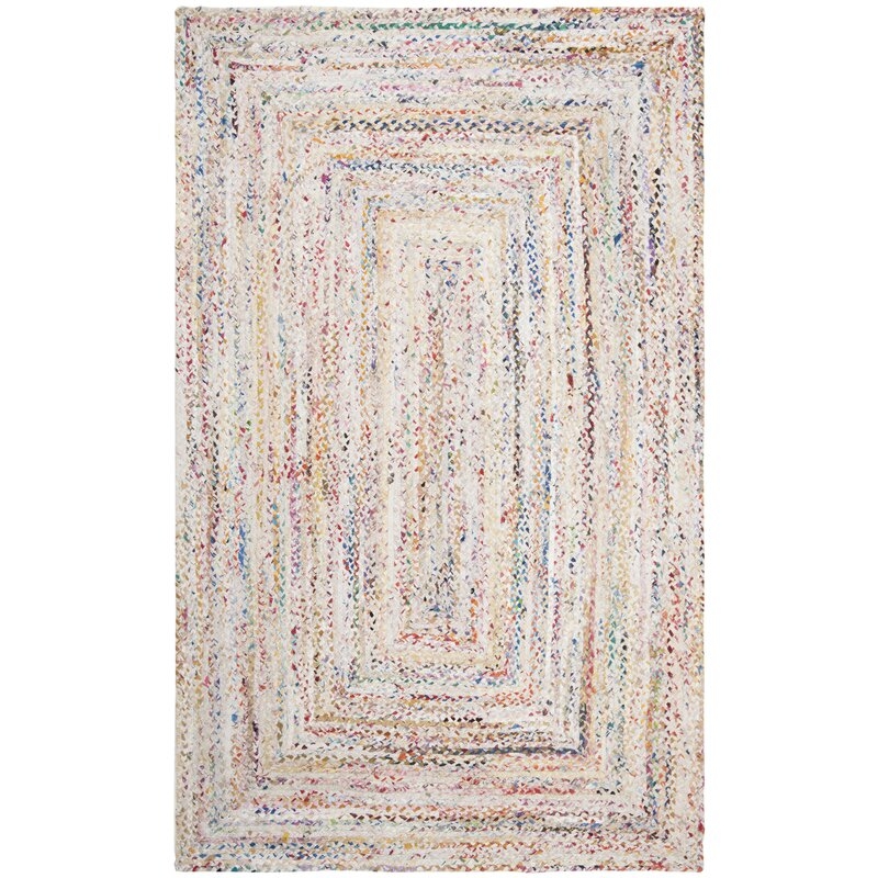 Hurst Abstract Handwoven Cotton Ivory/Multi Area Rug - Image 2
