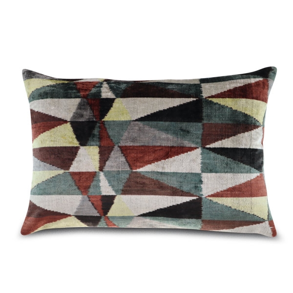 Canvello Geometric Shapes Velvet Throw Pillow - Image 3