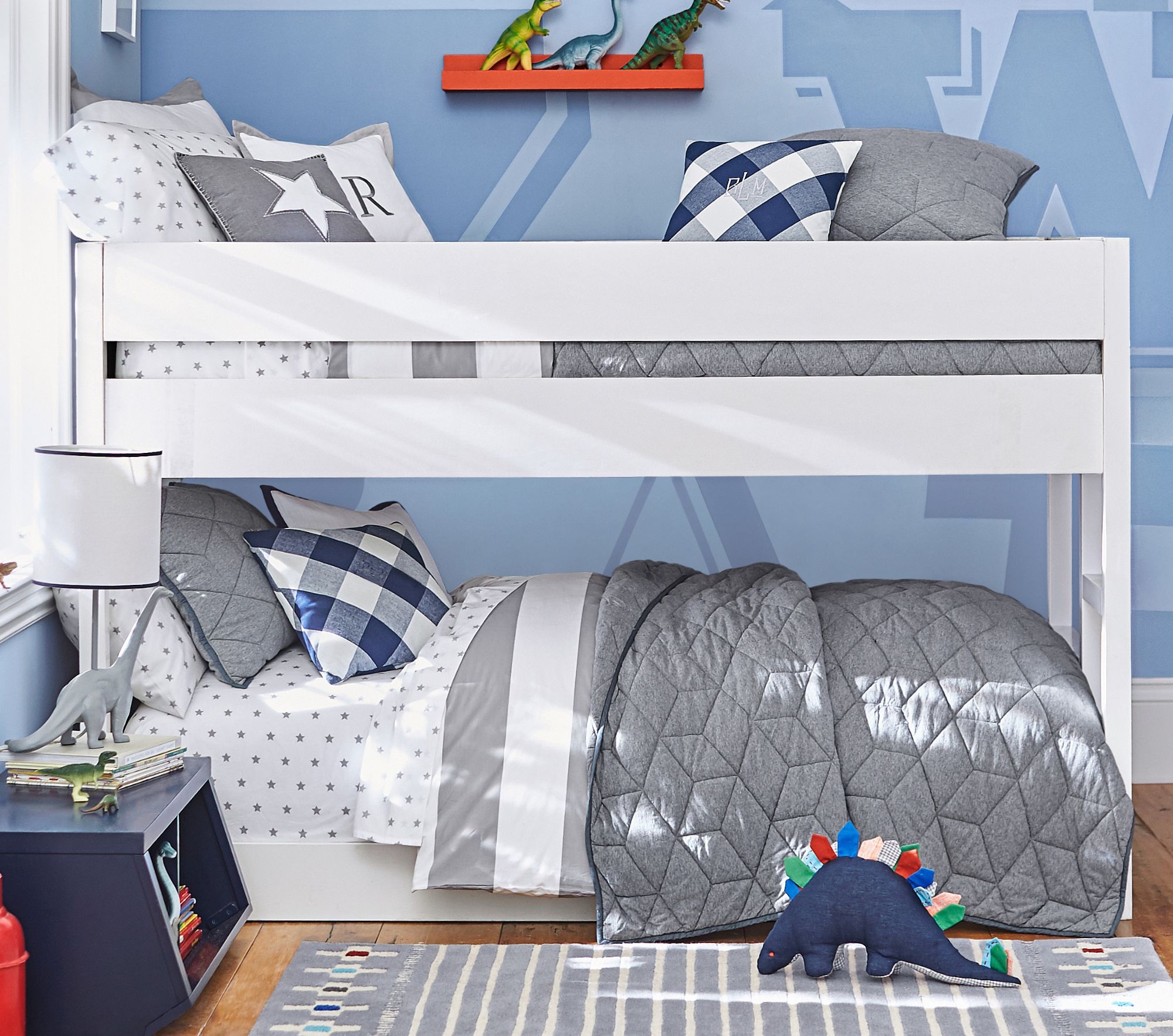 Camden Low Bunk Bed, Simply White - Image 1