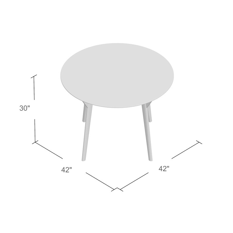 Evanston 42" Wood Dining Table - Image 4