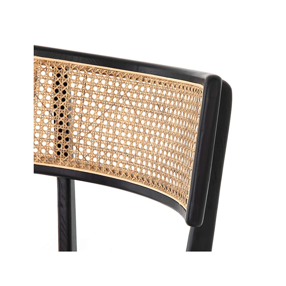 Libby Black Wood and Natural Cane Dining Chair - Image 4
