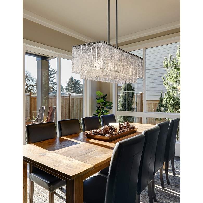 Glacier 42 3/4" Wide Matte Black 5-Light Island Chandelier - Image 3