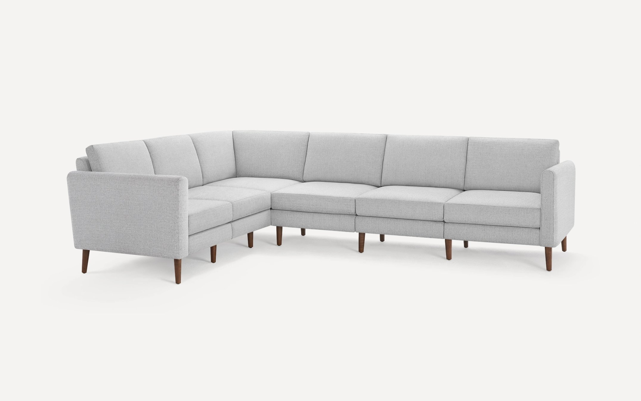Nomad 6-Seat Corner Sectional - Crushed Gravel - Performance Chenille / Brass - Metal / Slope - Image 0