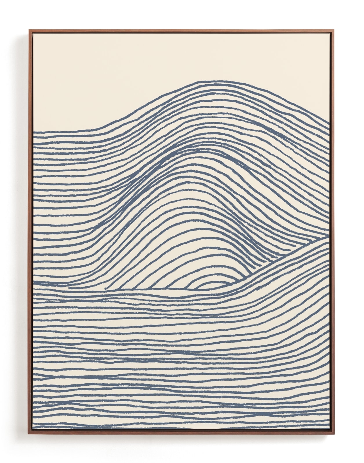 Rolling Waves I, 30" x 40", Canvas, Walnut Frame - Image 0