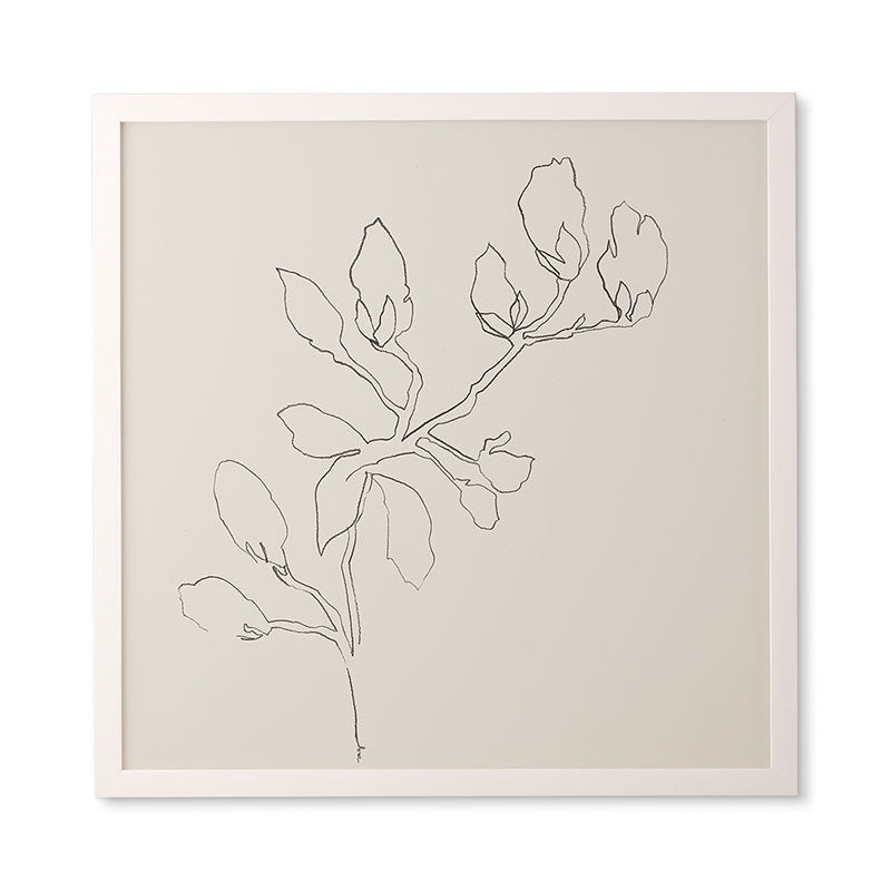 Floral Study No 3 by Megan Galante - Framed Wall Art Basic White 30" x 30" - Image 0