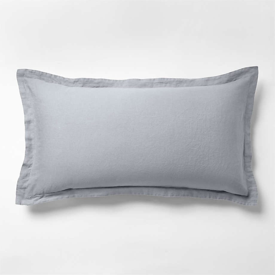 New Natural Hemp Smoke Blue King Bed Pillow Sham - Image 0