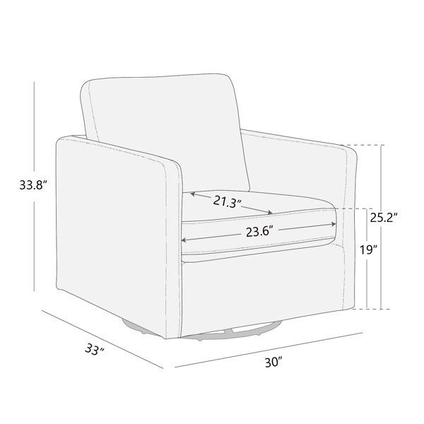 Jayaram Upholstered Swivel Armchair - Image 4