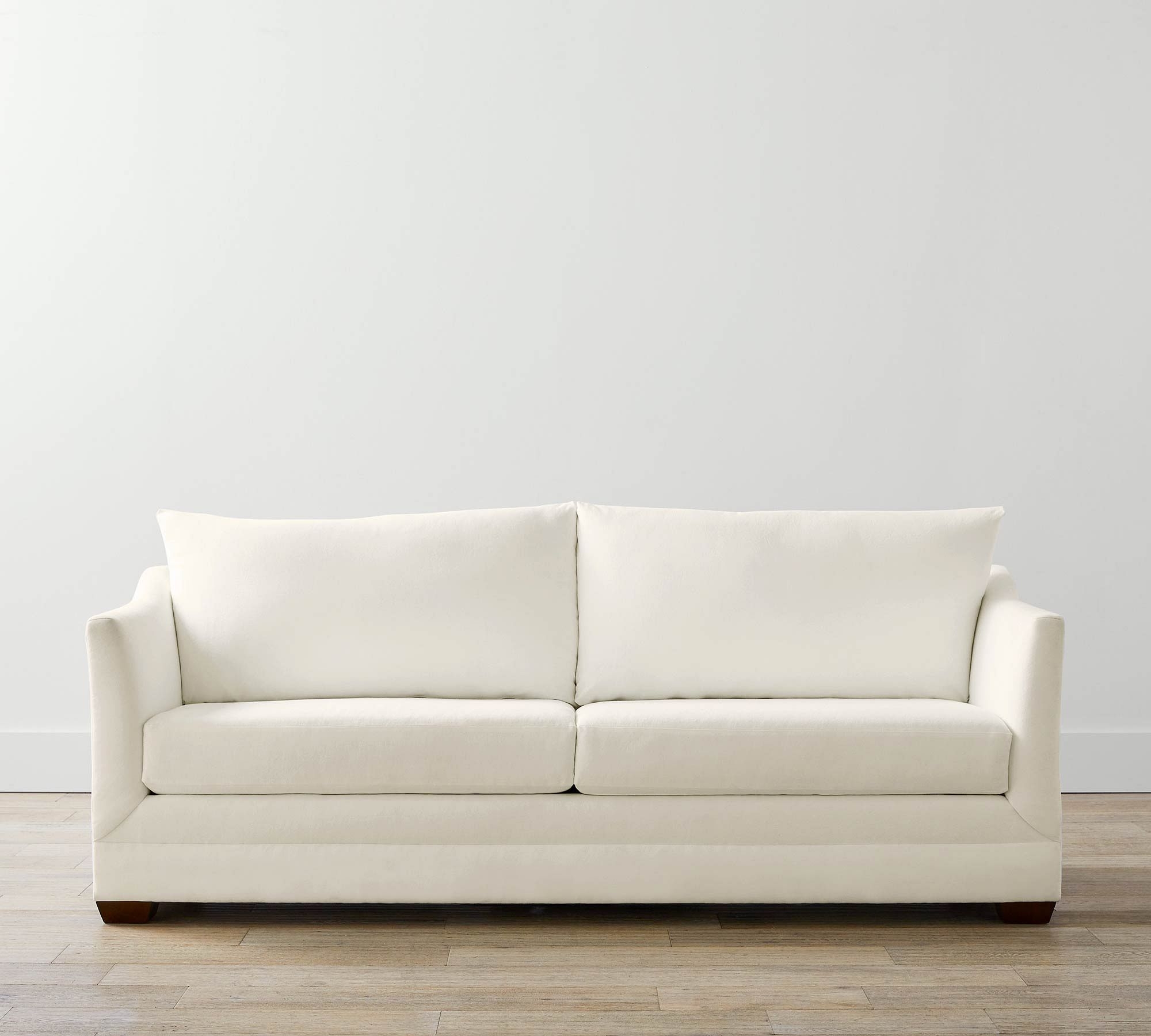 Celeste Upholstered Sofa 76.5", Polyester Wrapped Cushions, Sunbrella(R) Performance Chenille Salt - Image 0