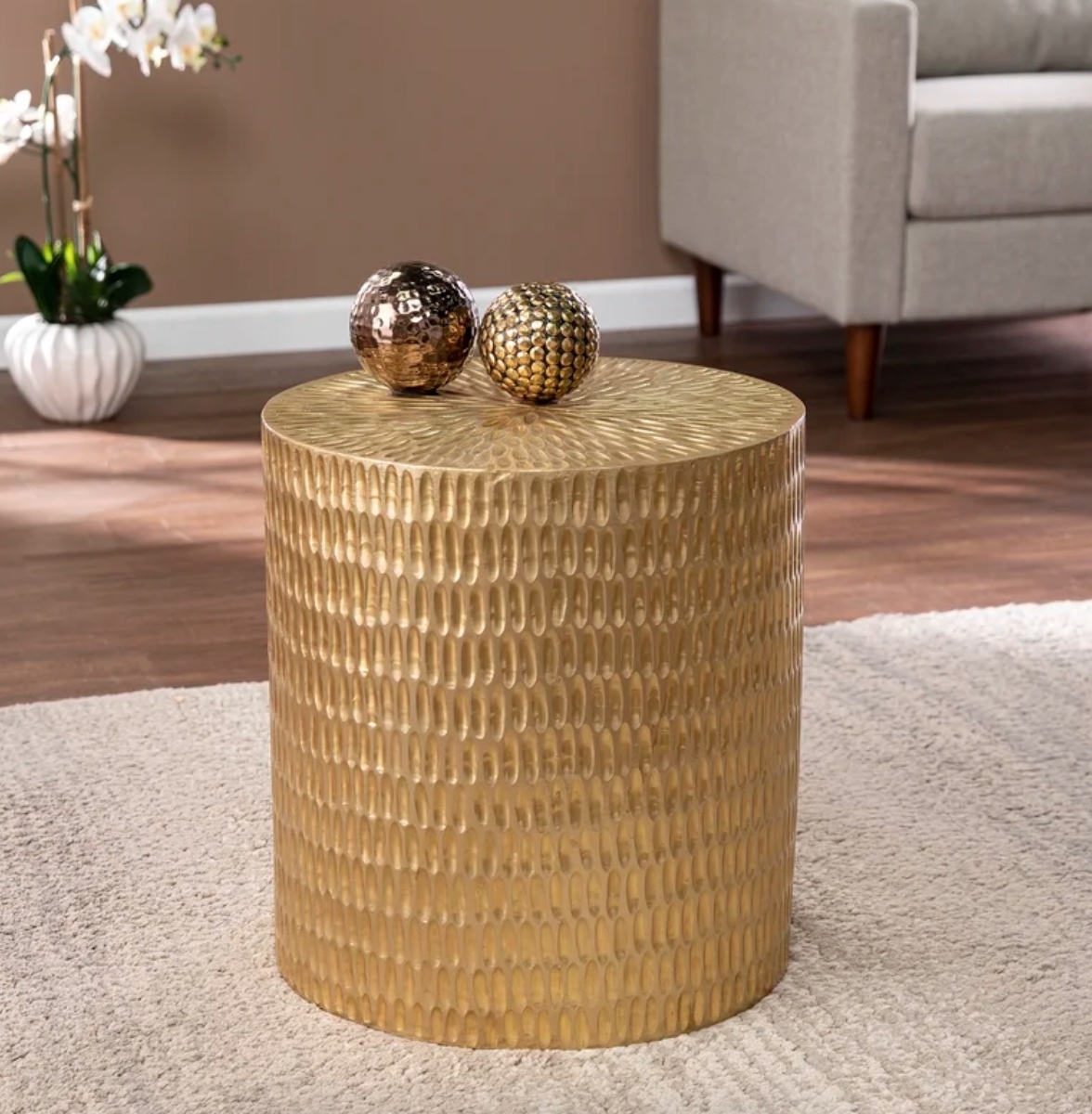 Doylin Round Accent Table, Gold - Image 0