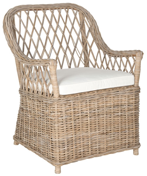 Maluku Rattan Arm Chair - Natural - Safavieh - Image 0
