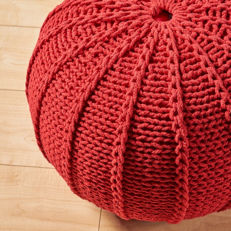 Morrow Knitted Pouf - Image 1