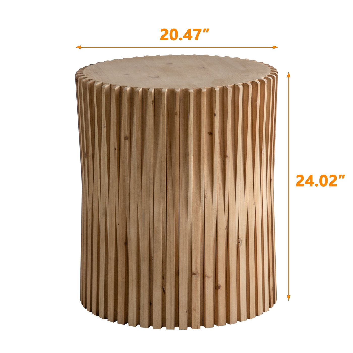 Contour & Co. | Wood Fluted Side Table - Image 2