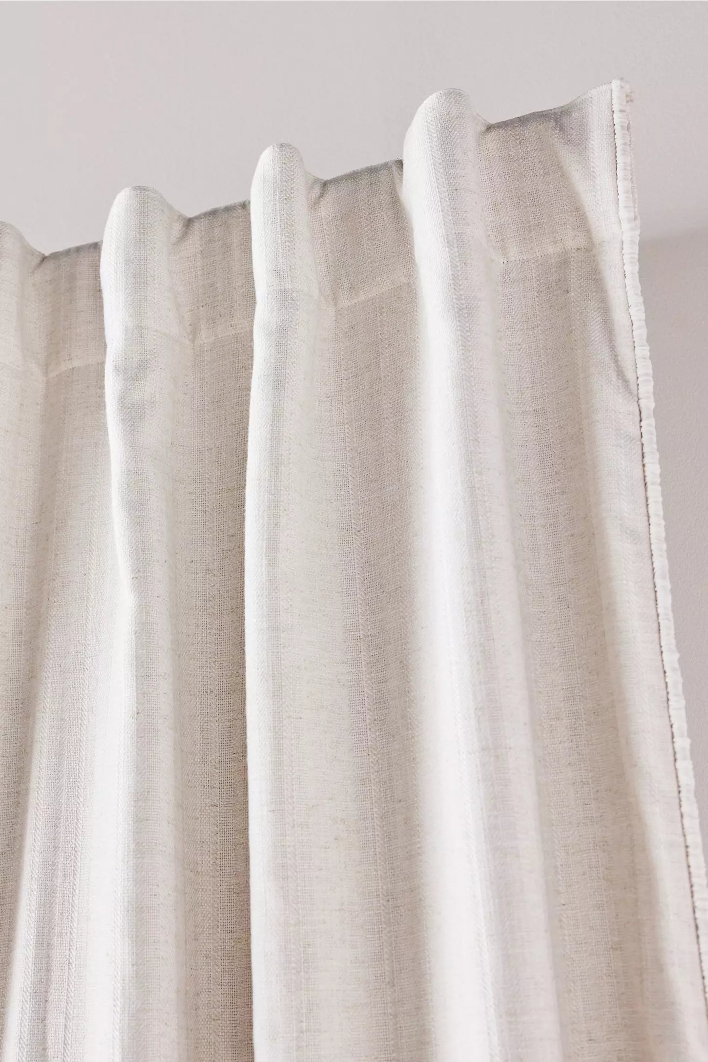 Rowen Woven Textured Ruched Piping Blackout Curtain - Image 1