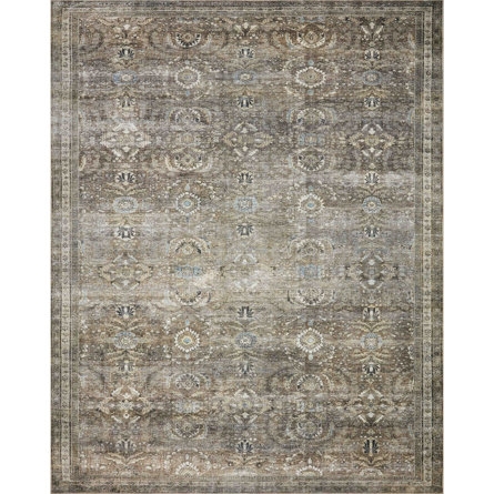 Sim Oriental Green/Beige Area Rug - Image 0