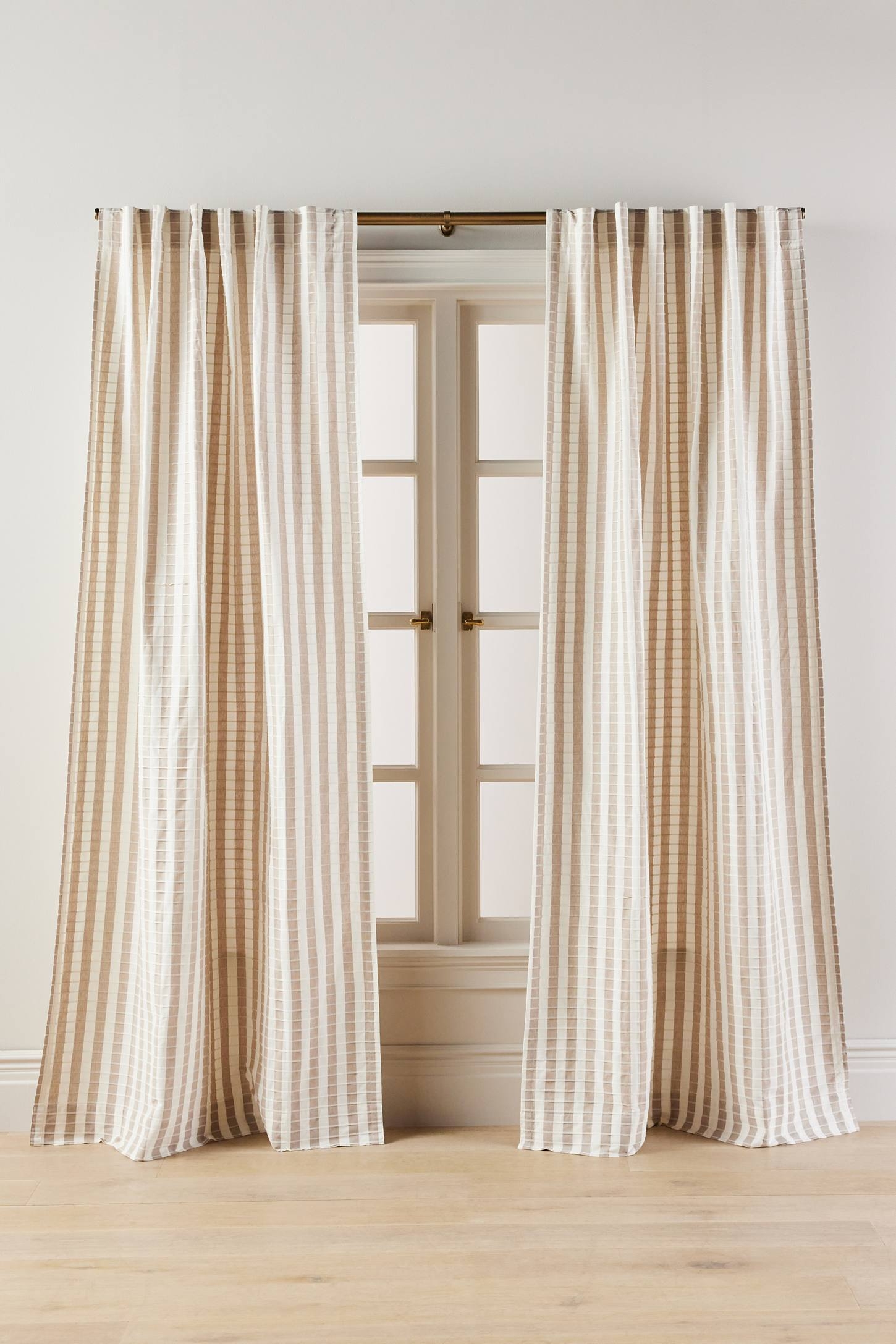 Cotton Woven Stripe Curtain - Image 0