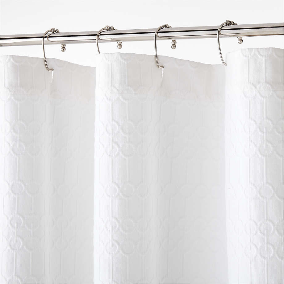 Emery Organic Cotton Matelasse Shower Curtain - Image 0