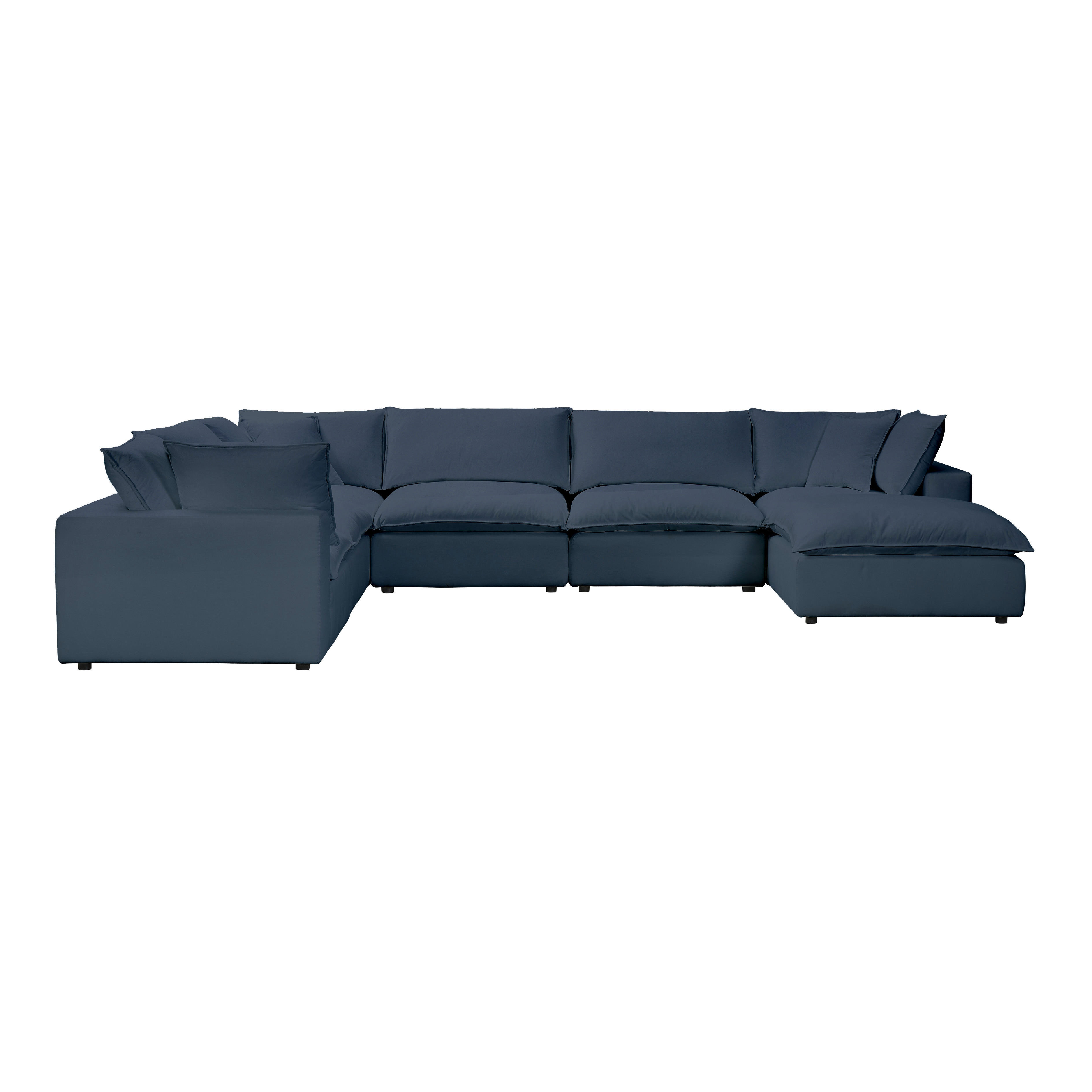 Cali Navy Modular Large Chaise Sectional - Image 0