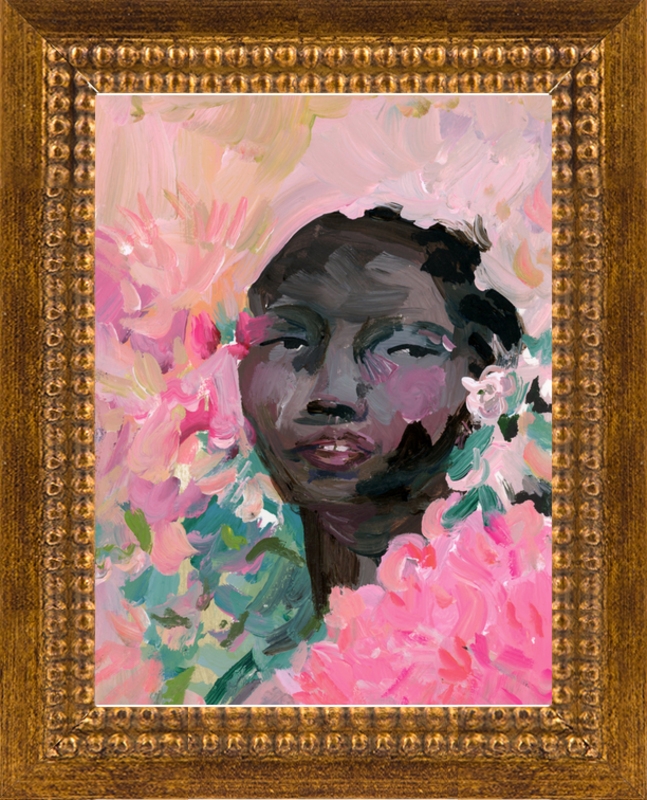 Woman With Pink Flowers  PinIt  BY KATY SMAIL - Image 0